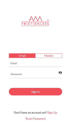 Android application AWM FRICTIONLESS ™ screenshort