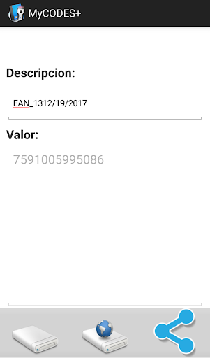 MyCODES+ Screen 3