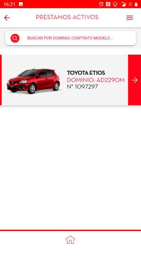 Toyota Servicios Financieros Screenshot