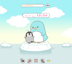 かわいい壁紙アイコン ペンギンの親子 無料 Androidアプリ Applion
