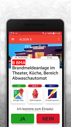 Android application ALSON X screenshort