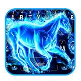 Blue Flaming Horse Keyboard theme icon