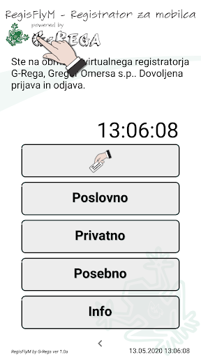 Android application RegisFlyM - Registrator G-Rega screenshort
