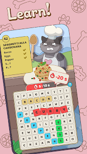 Food Words: Cooking Cat Puzzle
