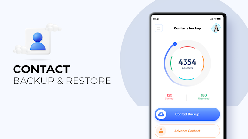 Android application Contacts Backup and Restore screenshort