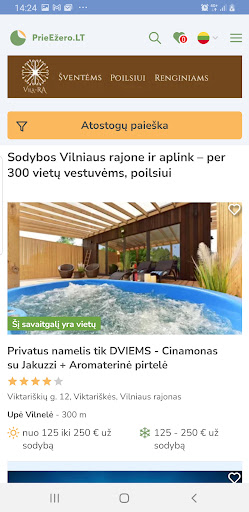 Android application PrieEžero.LT screenshort
