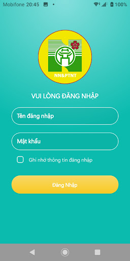 Android application TT Dữ liệu NN screenshort