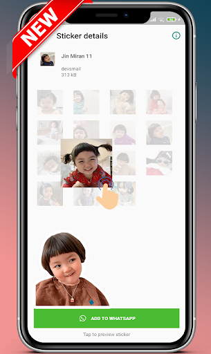 Animated Jin Miran Stickers Screen 3