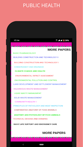 Android application PUBLIC HEALTH screenshort