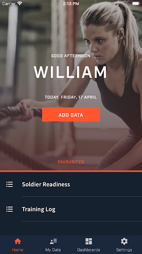 Android application Smartabase Tactical Athlete screenshort
