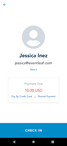Eventleaf Check In Screen 2