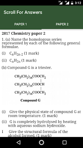 Chemistry Past Papers f1-f4 Screen 2