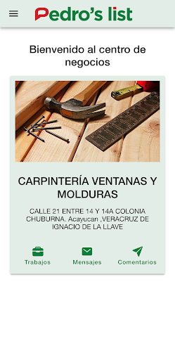 Android application Pedro's List screenshort