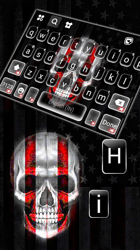 American Flag Skull Keyboard B Screen 2