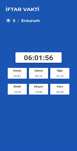 Ezan Vakti  İftar Vakitleri