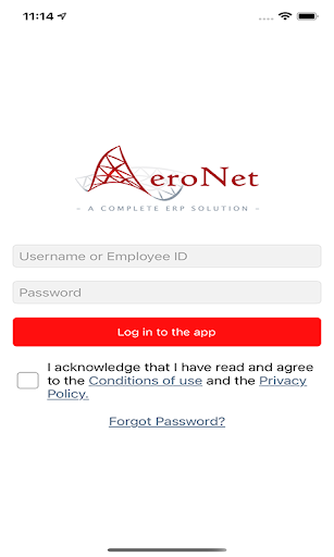 Android application AeroNet App screenshort