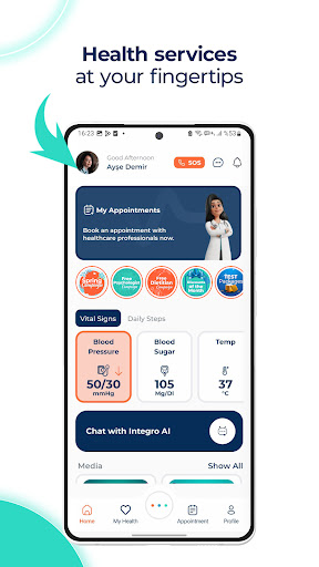 Android application Integro Health screenshort