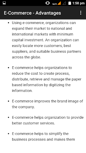 Android application Learn E-Commerce screenshort