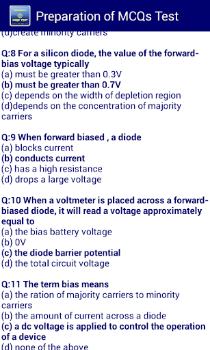 Electrical and Electronic MCQ Screen 2