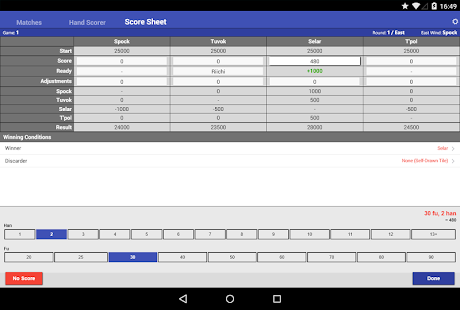Mahjong Helper & Calculator Screenshot