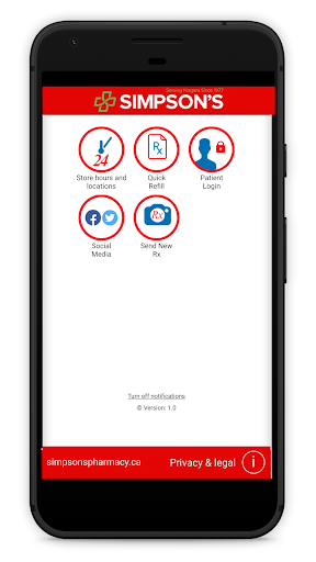 Android application Simpsons Pharmacy screenshort