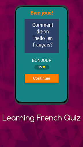 LEARNING FRENCH QUIZ Screen 2