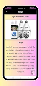 Light bulb Camera Guide