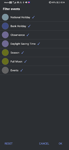 Denmark Calendar Screenshot