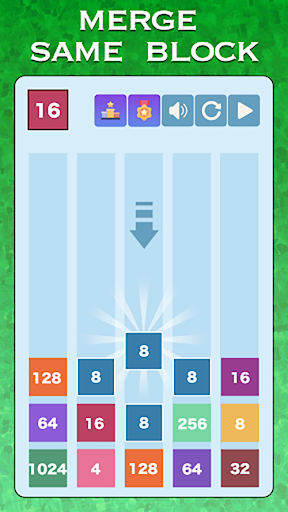 Android application 2048 Merge Block Puzzle Game screenshort