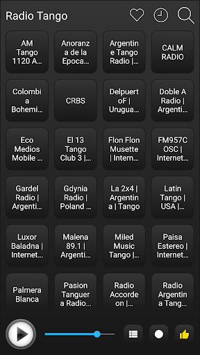 Tango Radio FM AM Music Screen 2