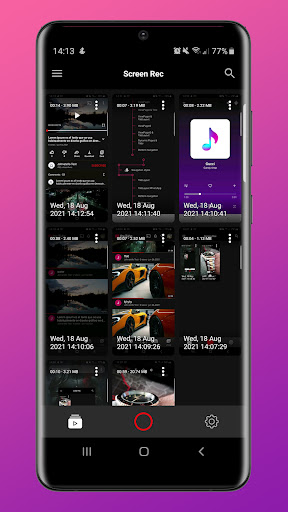 Android application Screen recorder | Camera - Aud screenshort