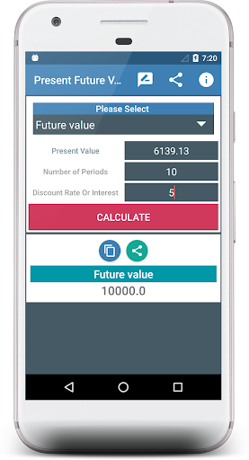 Present Future Value Calculate Screen 2