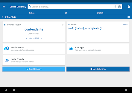 Oxford Italian Dictionary Screenshot