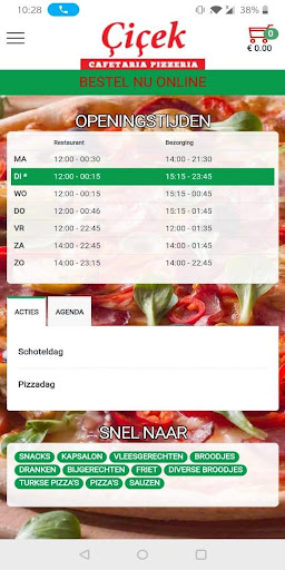 Android application Cafetaria Cicek screenshort