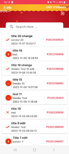 Android application E-PM screenshort