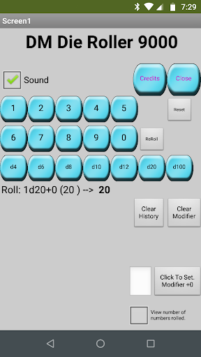 Android application DM Die Roller 9000 screenshort