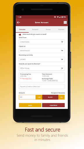 Afro Money Transfer Screen 2