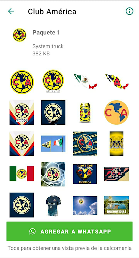 Android application Club América Stickers screenshort