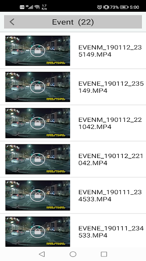 Dash Camera Interface Screen 3