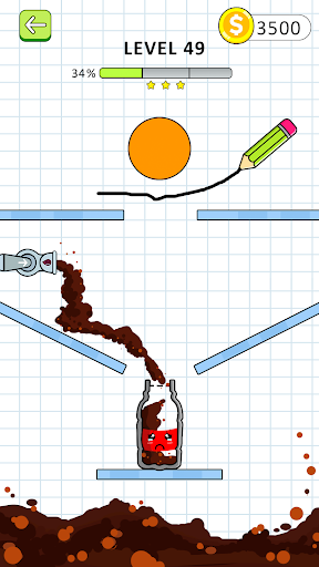 Android application Fill The Bottle: Draw Line screenshort