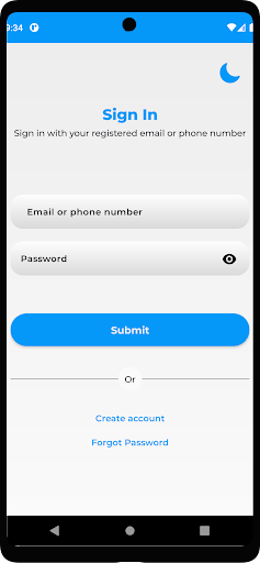 Android application Bilma Pay screenshort