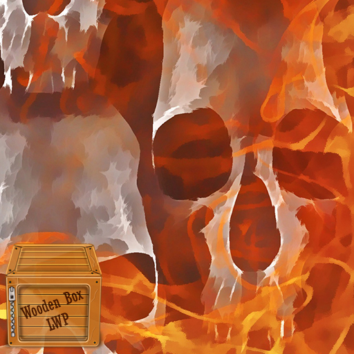 burning skull wallpaper logo