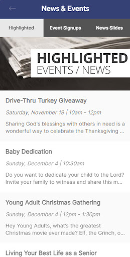 Zoe Christian Fellowship Screen 2