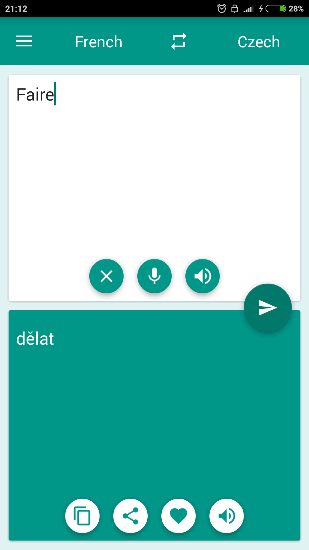 Android application Czech-French Translator screenshort