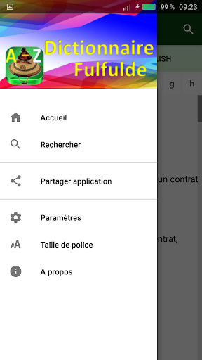 Dictionnaire Fulfulde Screen 2