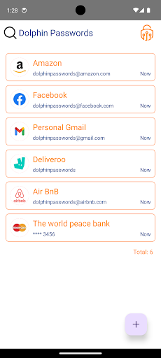 Android application Dolphin Passwords screenshort