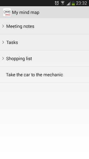 Android application Z Mind (FreeMind compatible) screenshort