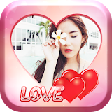 Pink Hearts Love Photo Frames icon