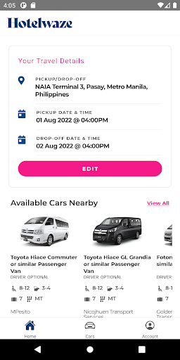 Android application Hotelwaze screenshort