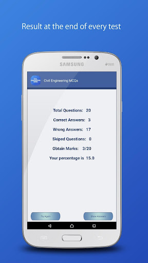 Civil Engineering MCQs Screen 3